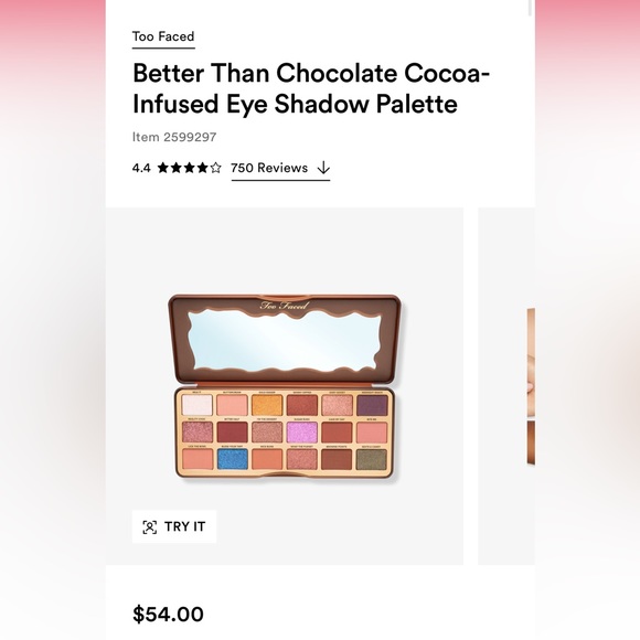 TOO FACED | Better Than Chocolate | Eyeshadow Palette (Brand New!) ✨ - Picture 14 of 14